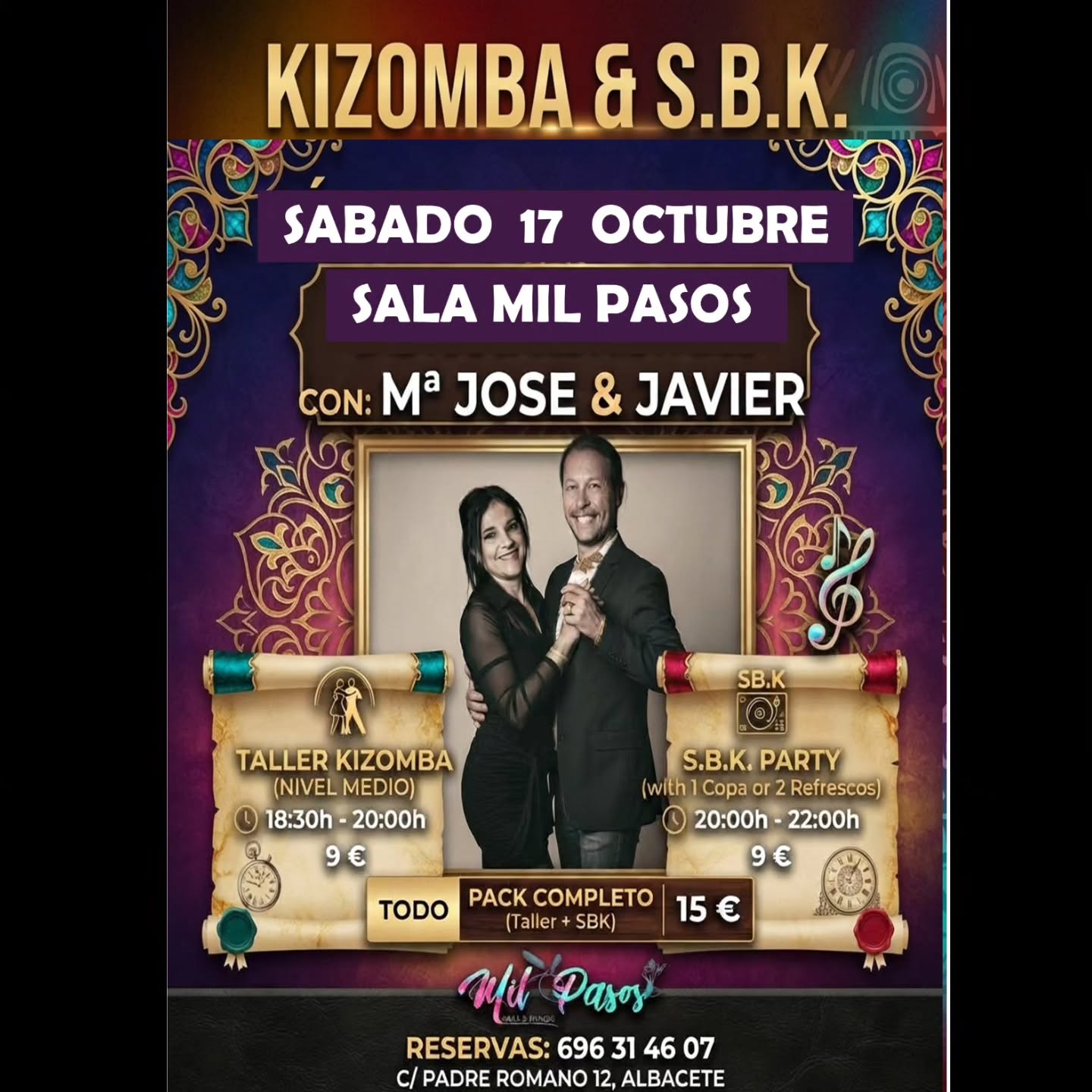Kizomba y SBK: Taller y Fiesta en DjJavier Castell