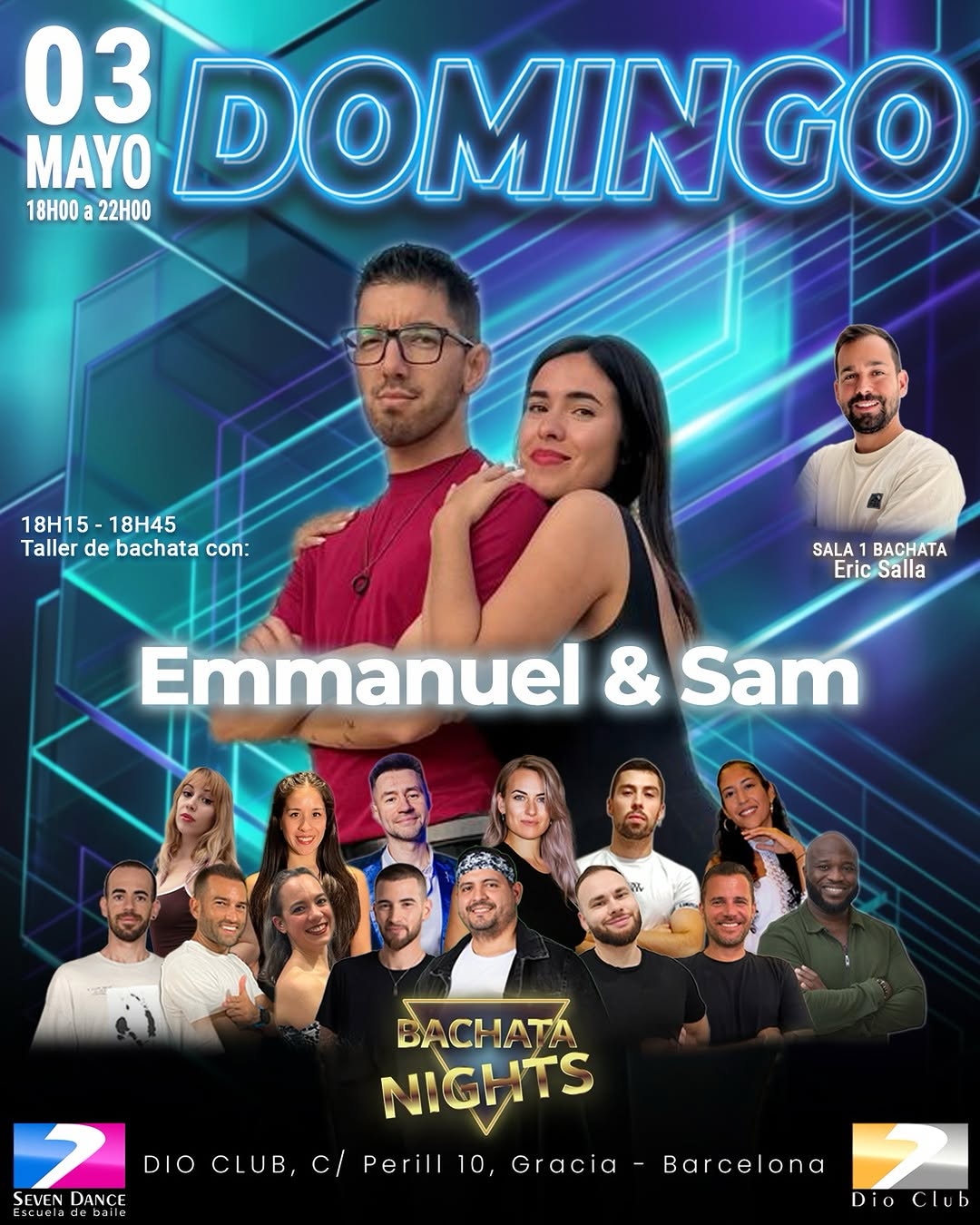 Taller de bachata con Emmanuel y Sam