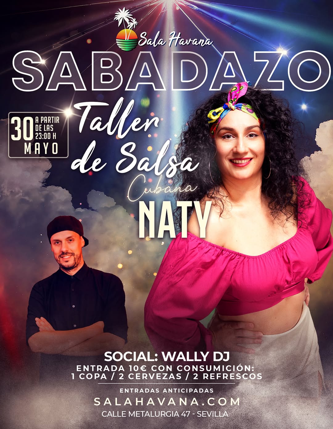 Sabadazo: Taller de Salsa Cubana con NATY en SALA HAVANA SEVILLA