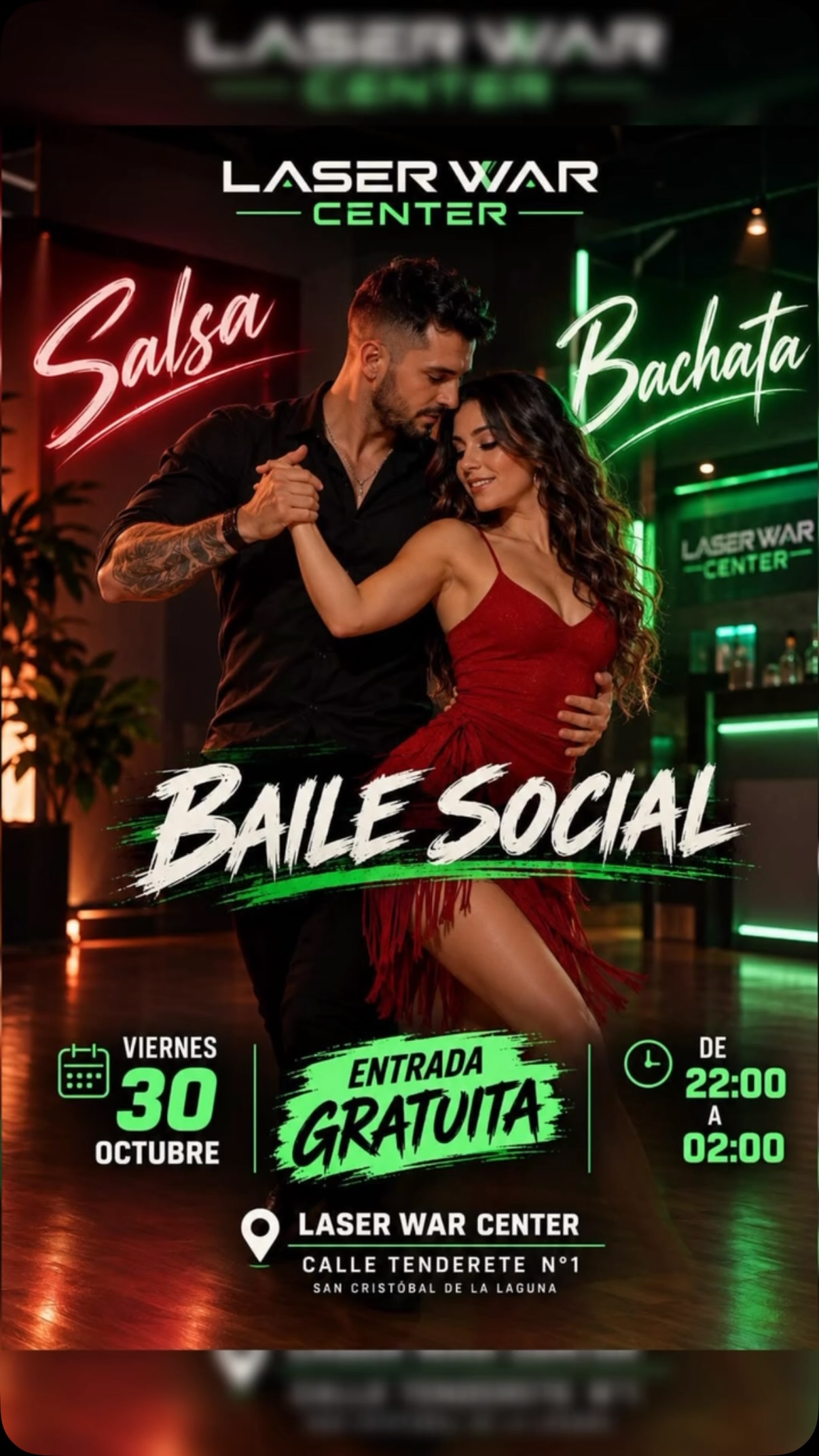 Baile Social: Salsa y Bachata en 𝘿𝙊𝙉𝘿𝙀 𝘽𝘼𝙄𝙇𝙊 𝙀𝙉 𝙏𝙀𝙉𝙀𝙍𝙄𝙁𝙀