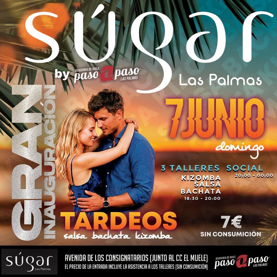 Noche de baile Sugar Las Palmas: Talleres y Socia en Paso a Paso Las Palmas