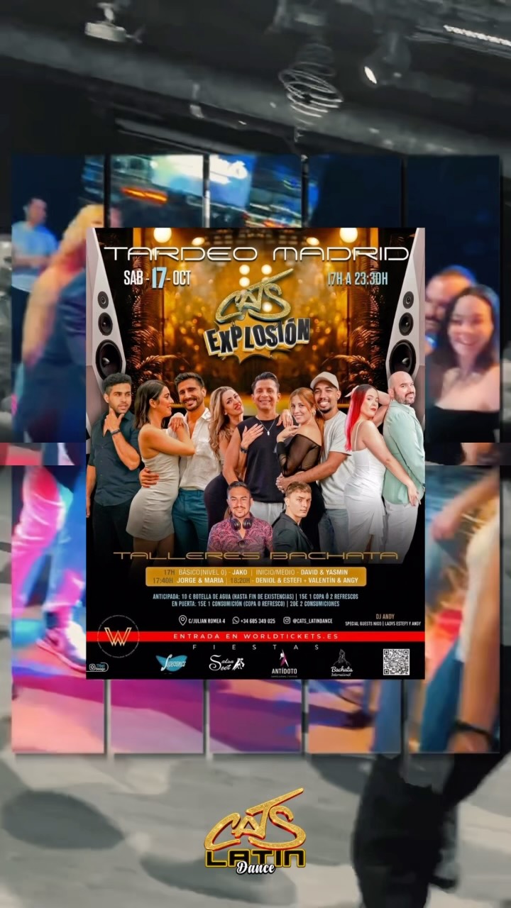 Tardeo Madrid: Explosión Bachata en Cats Latindance