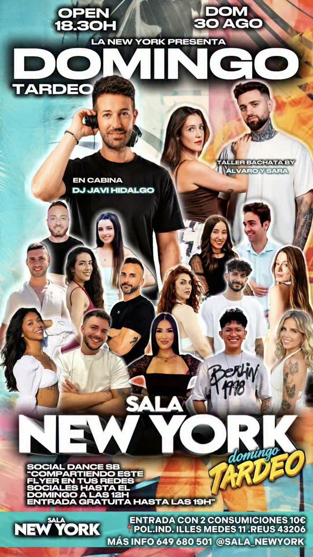 Taller Bachata + Social en Sala New York en Sala New York