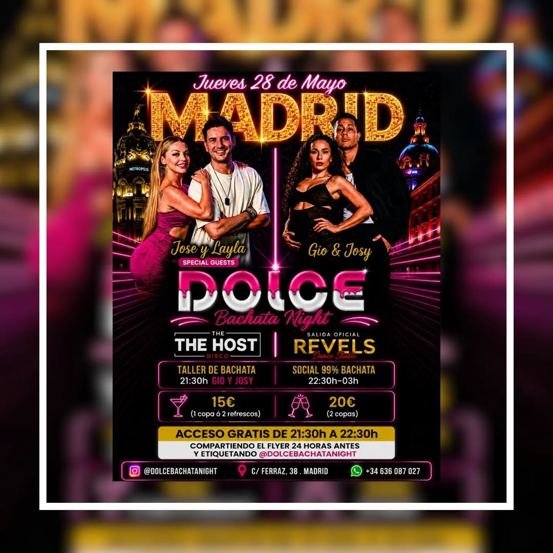 Noche de Bachata Dolce en Madrid en The host Club