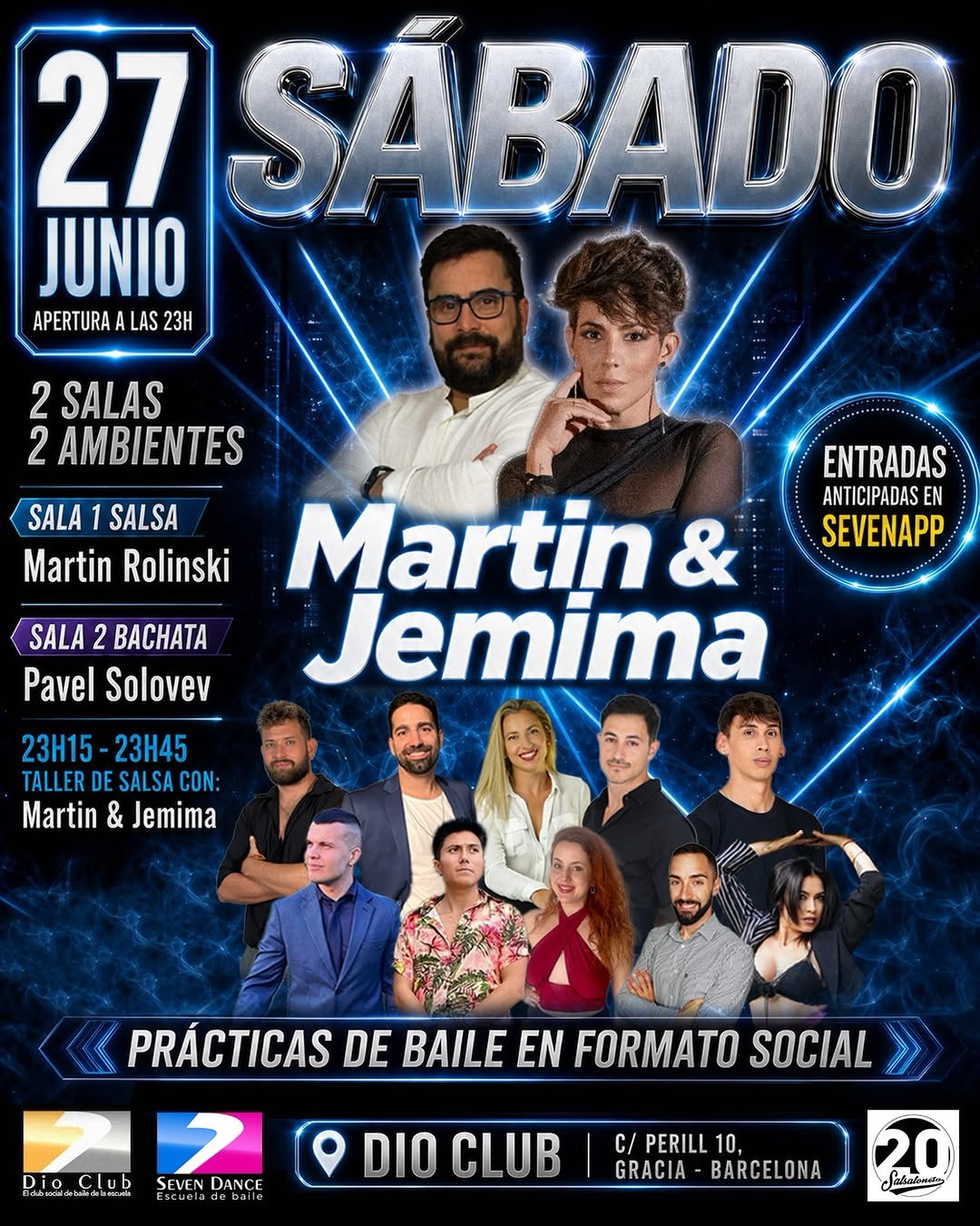 Sábado de Salsa y Bachata con Martin y Jemima en Dio Club