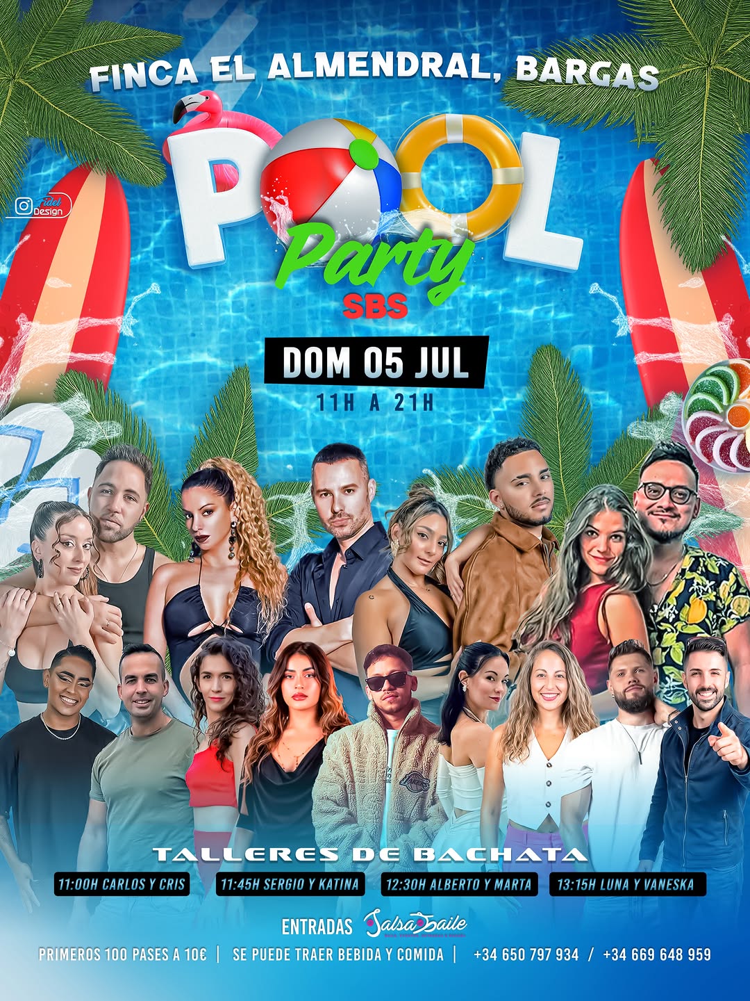 Fiesta de Bachata en la piscina en SALSA BACHATA SOCIAL CLUB