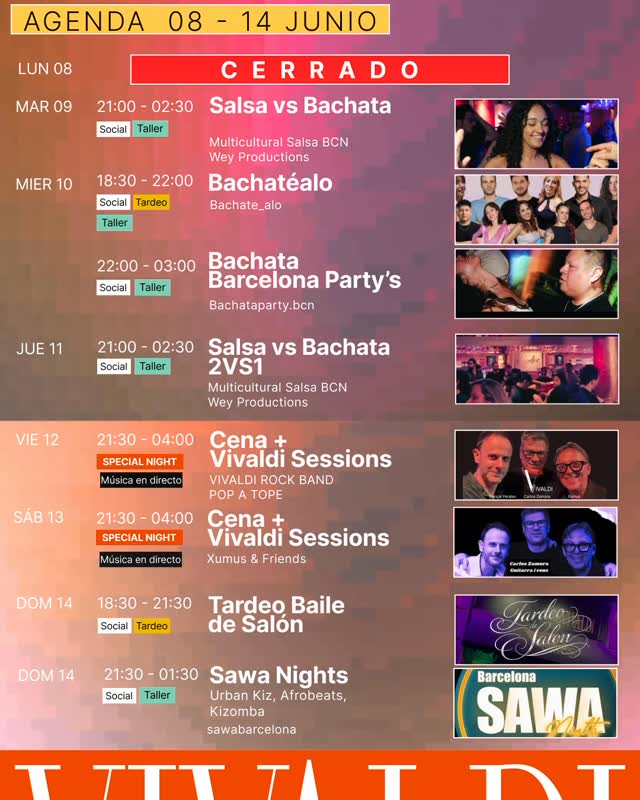 Bachatéalo en Sala Vivaldi