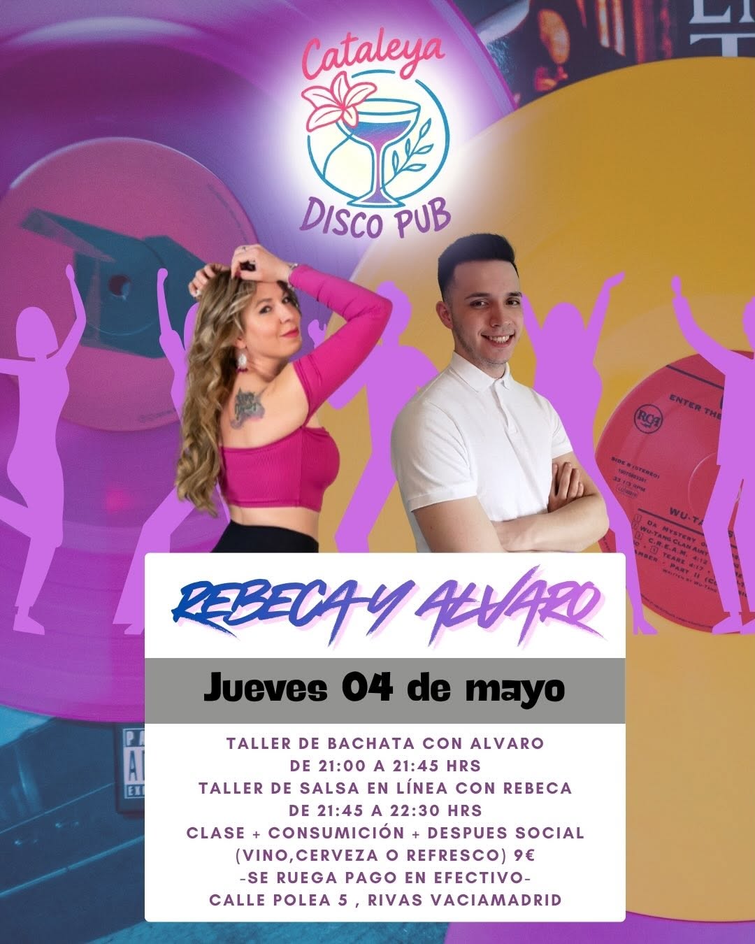 Taller de Bachata y Salsa con Rebeca y Álvaro en Cataleya Discopub