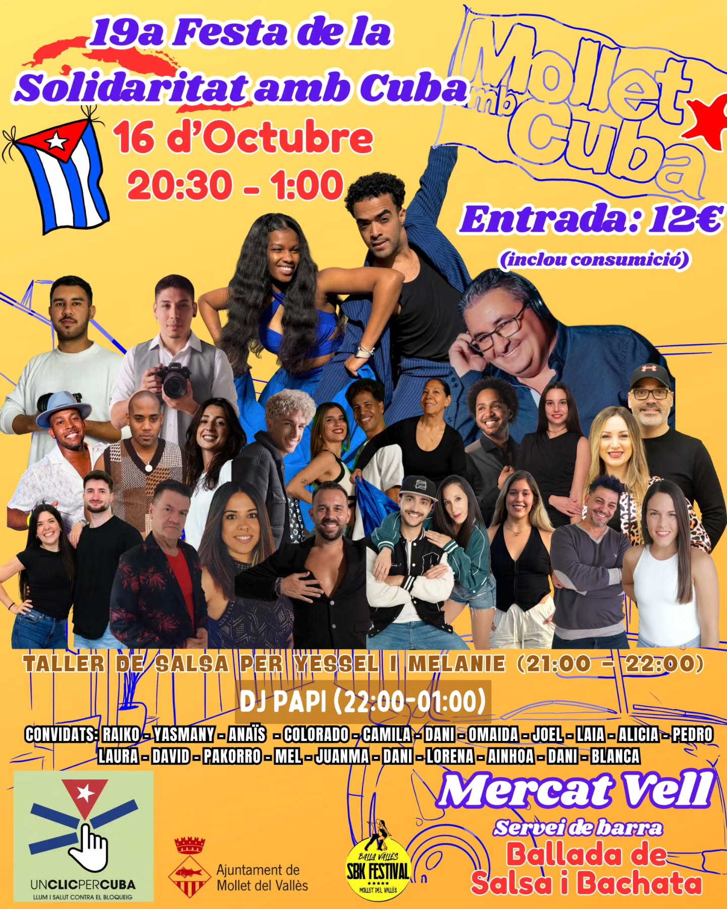 19ª Fiesta solidaria con Cuba: Salsa, Bachata y t en Ballavalles Sbkfestival