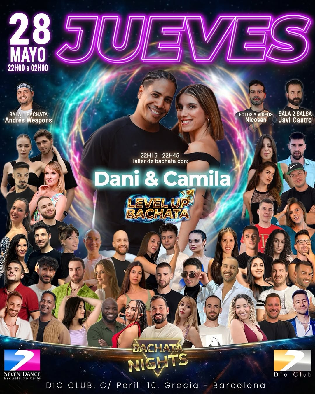 Noche Bachata con Dani y Camila en Dio Club