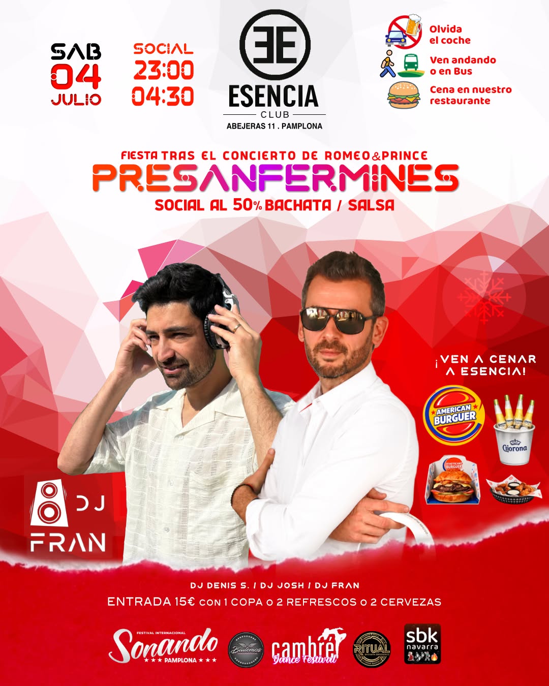 Presanfermines Social Bachata y Salsa en Esencia  en SBK Navarra