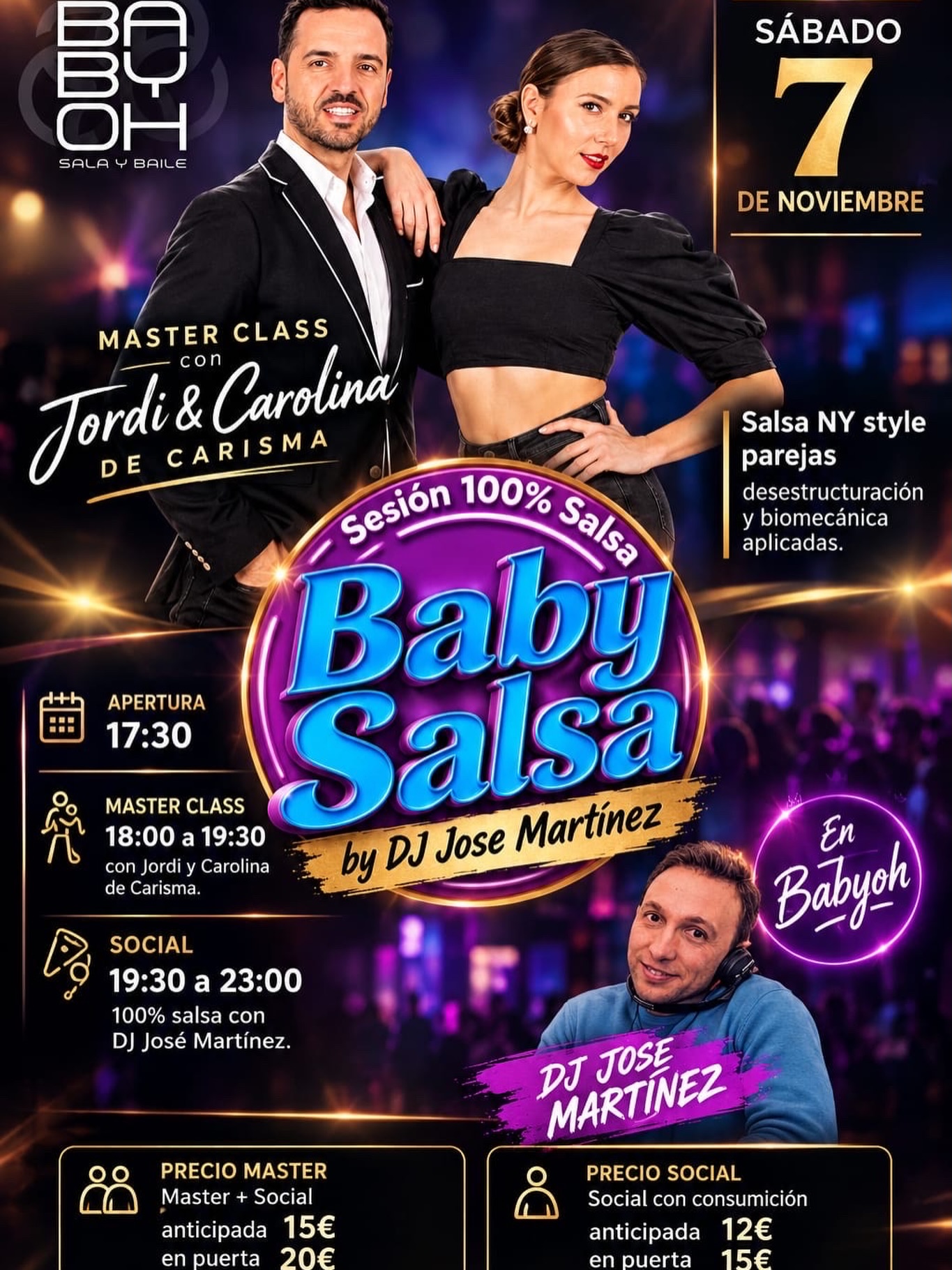 Baby Salsa: Sesión 100% Salsa en BABY'OH Elche