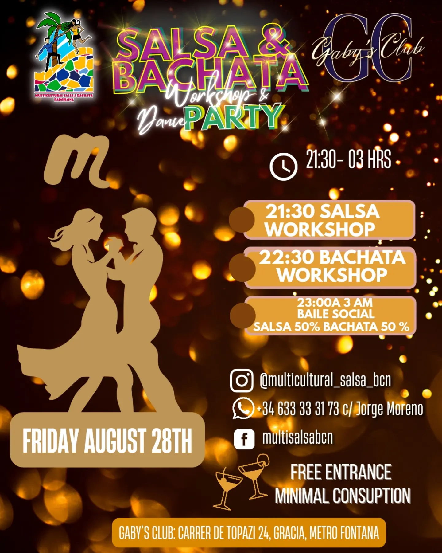 Salsa y Bachata: Talleres y Baile Social en Multicultural Salsa Bachata Barcelona