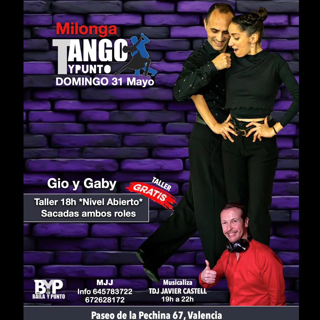 Milonga Tango y Punto en ACADEMIA BAILA Y PUNTO VALENCIA