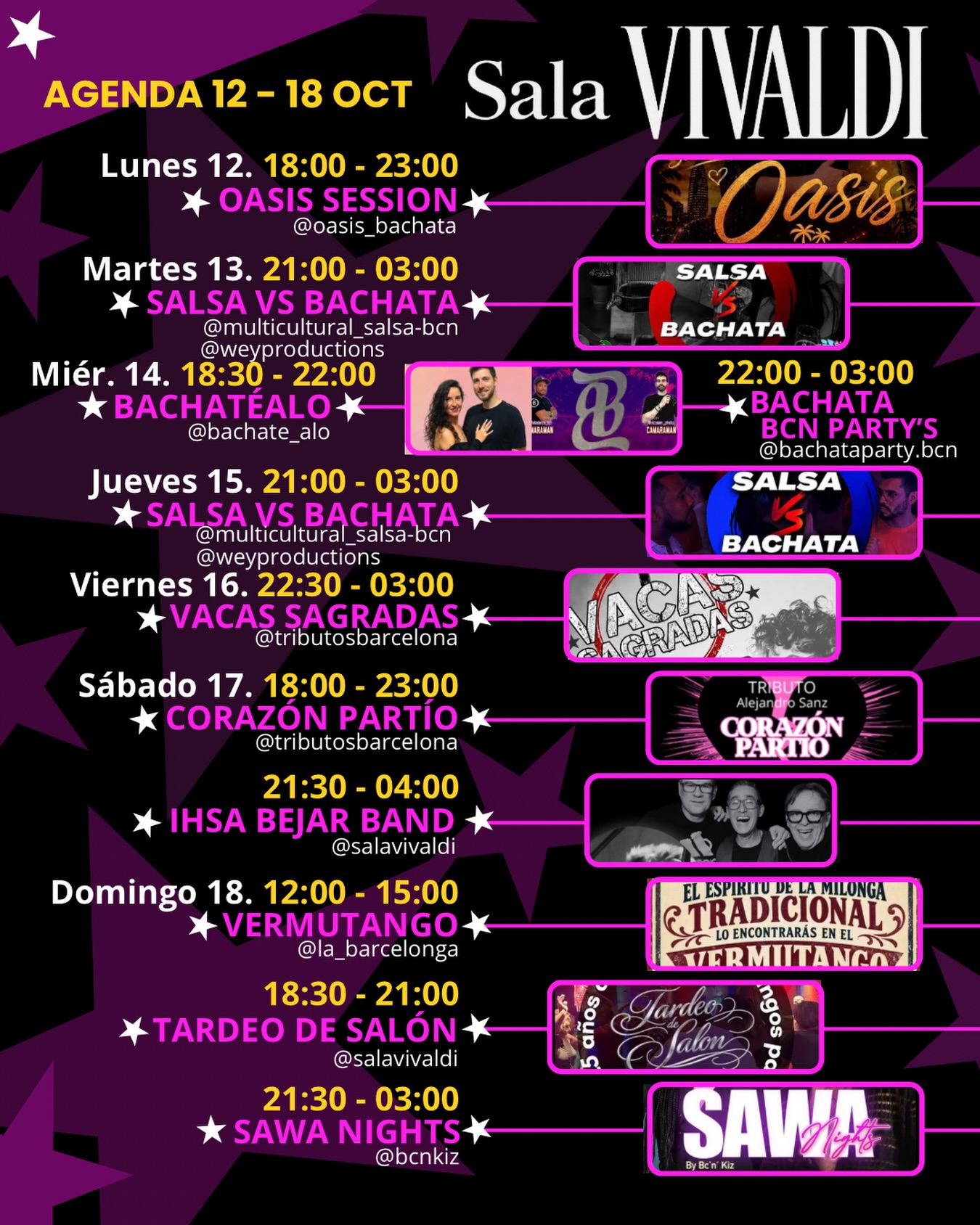 Salsa vs Bachata en Sala Vivaldi