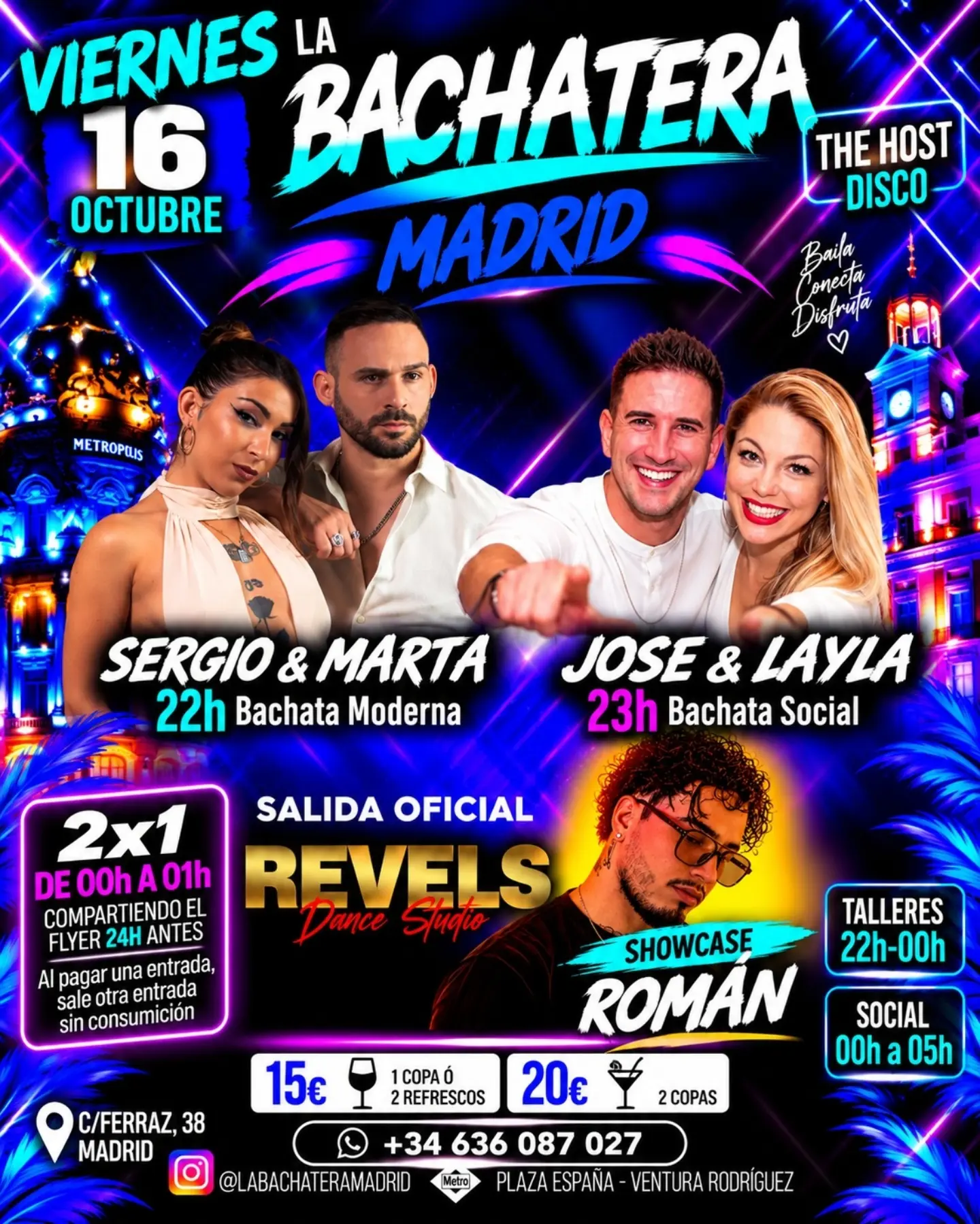 Viernes Bachatera Madrid en The host Club