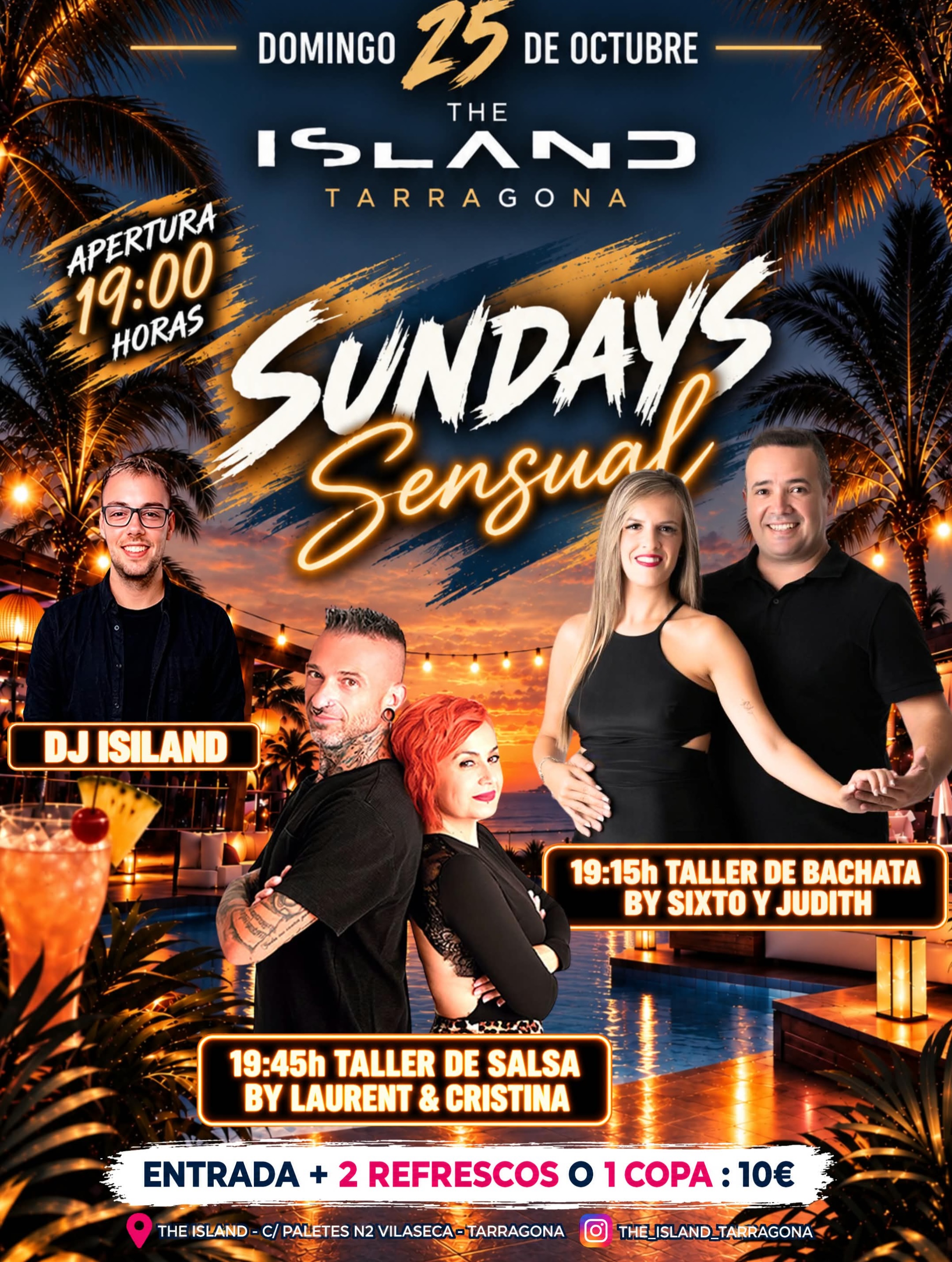 Domingo Sensual: Bachata y Salsa en The island