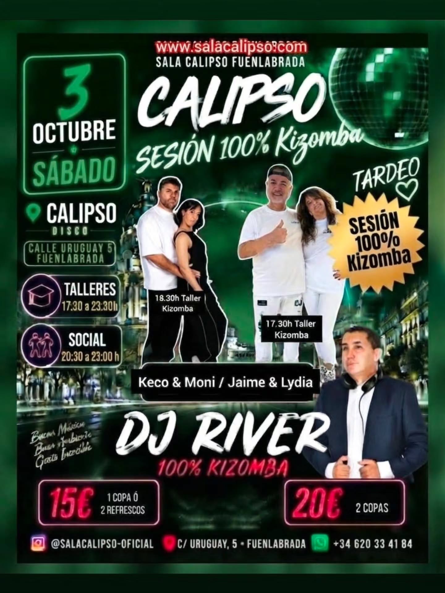 Calipso: Sesión 100% Kizomba en Calipso