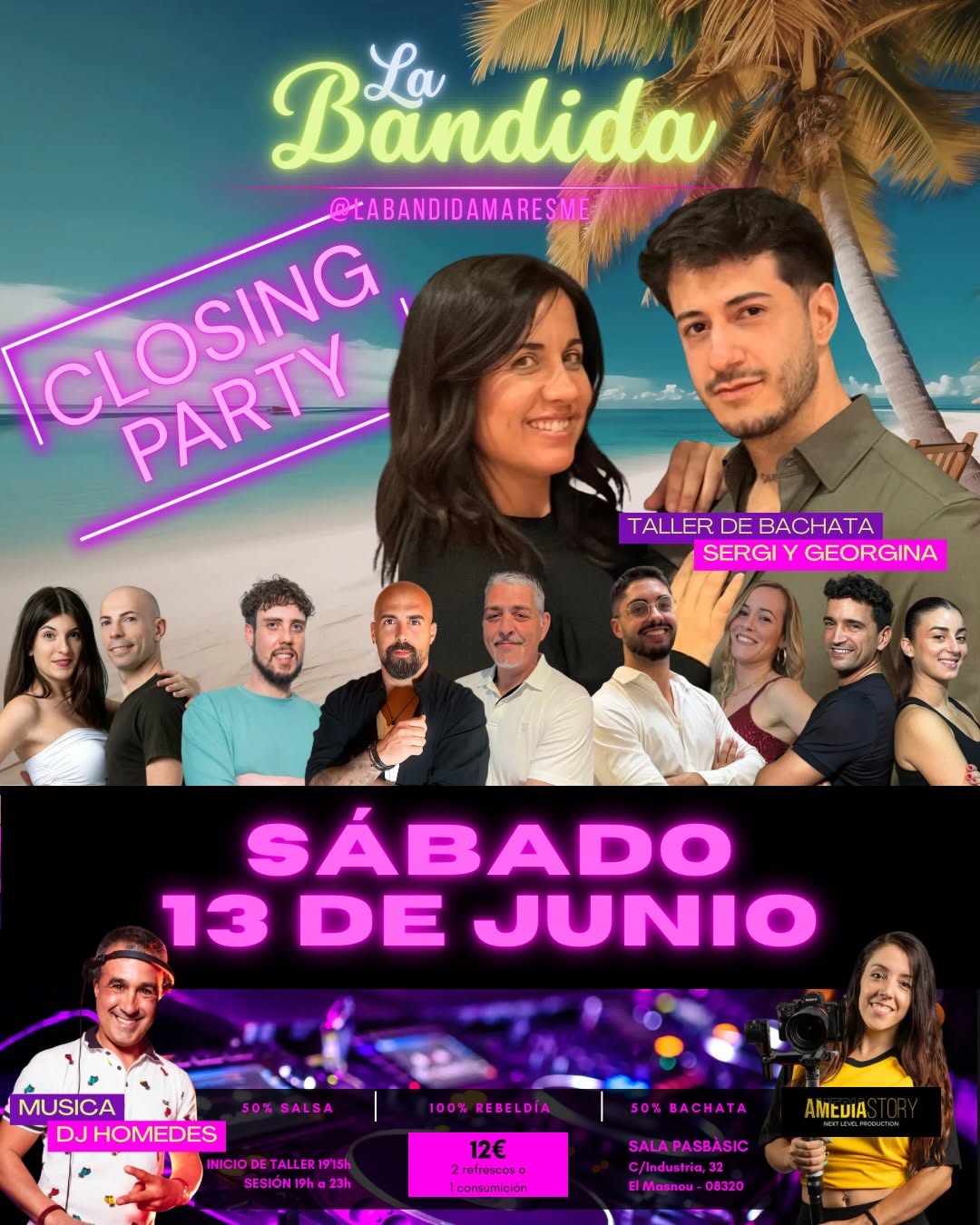 Cierre de Bachata con Taller de Sergi y Georgina en labandidamaresme