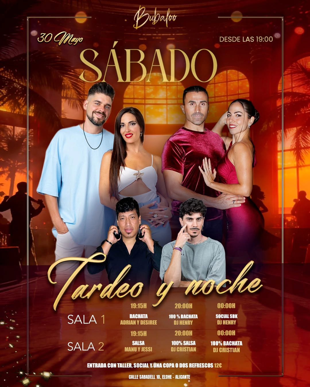 Tardeo y Noche - Sábado en Sala Bubaloo