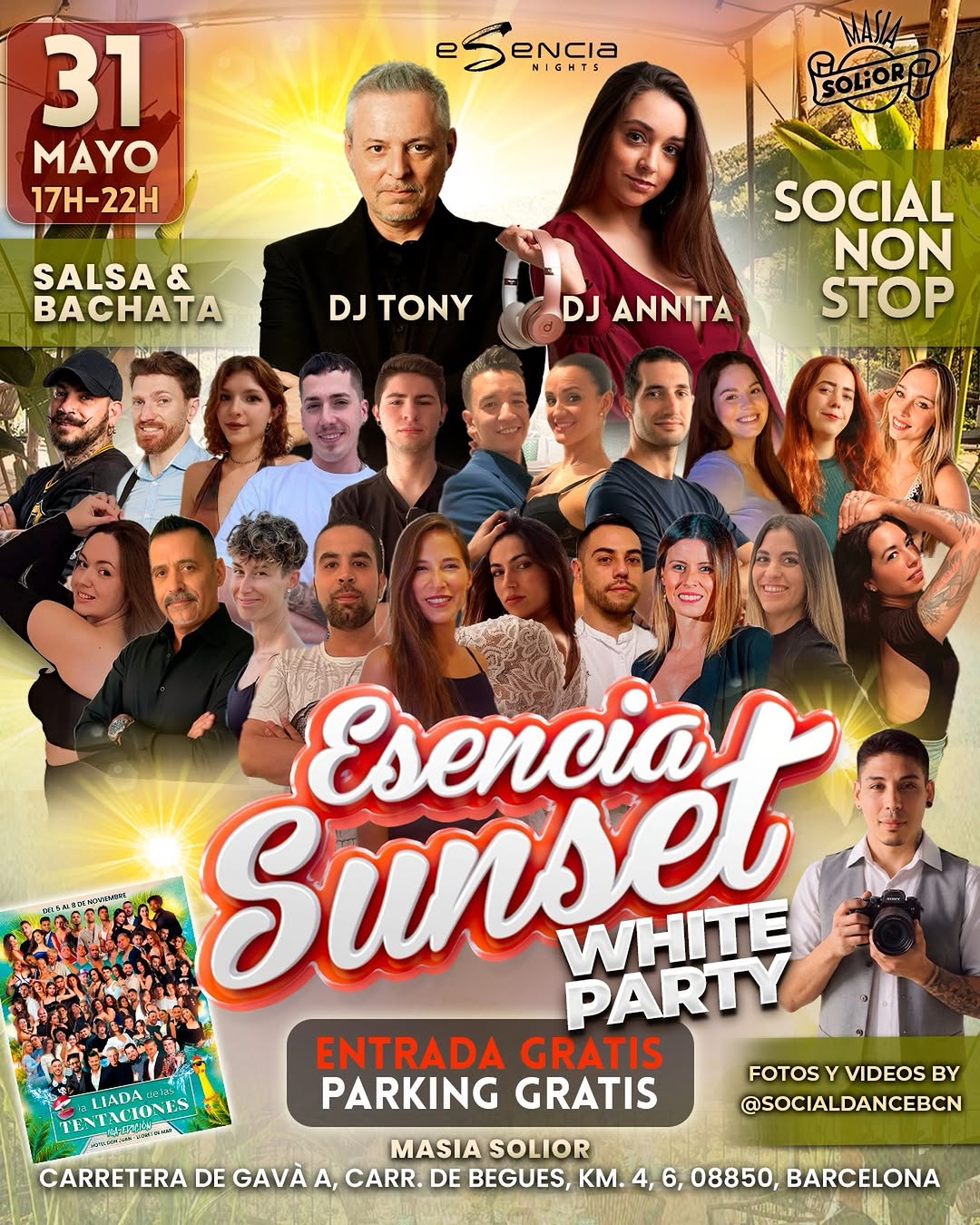 Social de Salsa y Bachata – Esencia Sunset en Esencia Nights