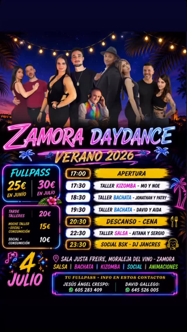 Zamora Daydance Verano 2026 en Eventos SBK CyL