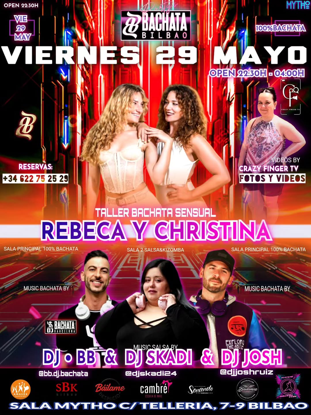 Taller Bachata Sensual Rebeca y Christina en Bachata Bilbao Party's