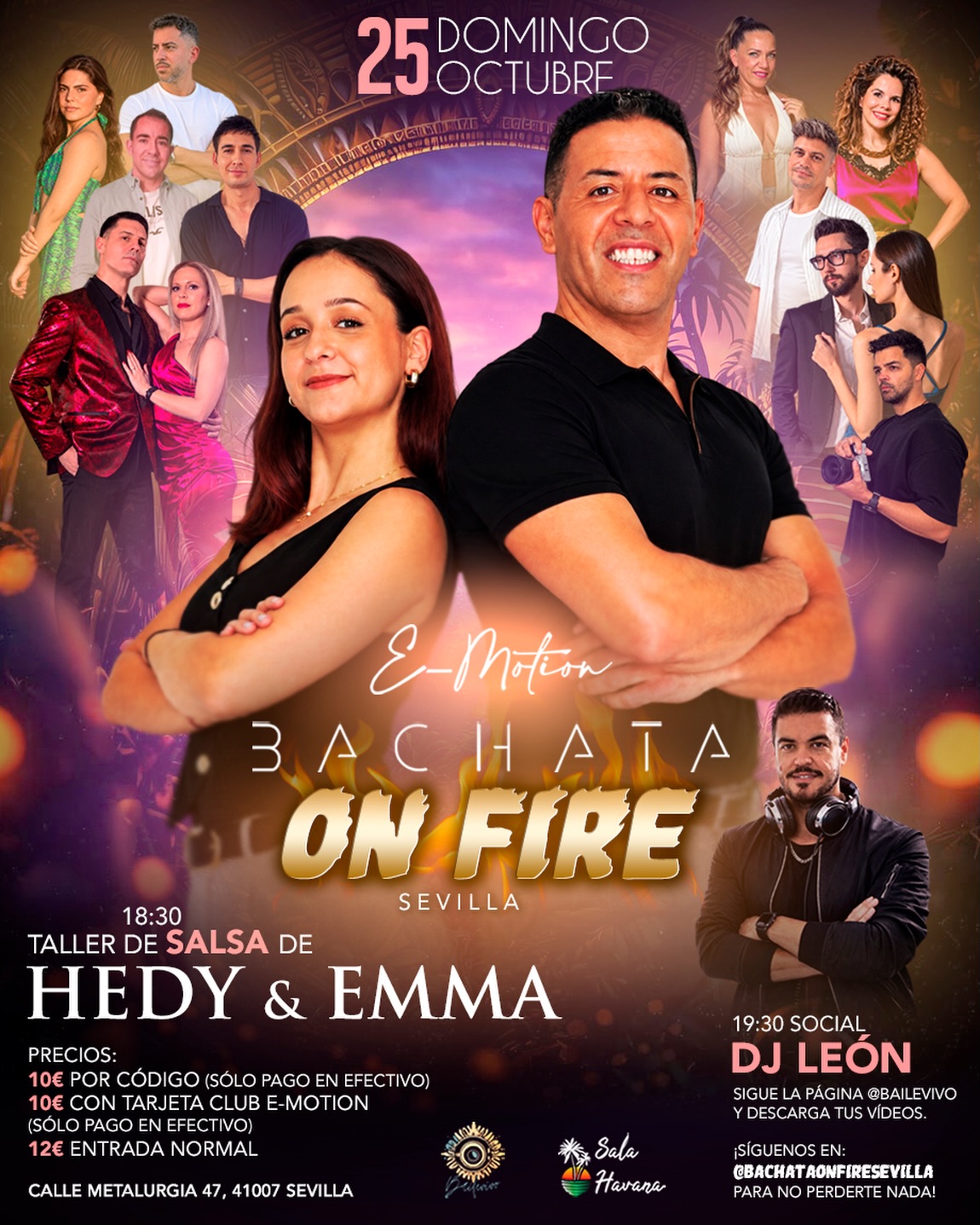 Bachata En Fuego y Taller de Salsa en SALA HAVANA SEVILLA