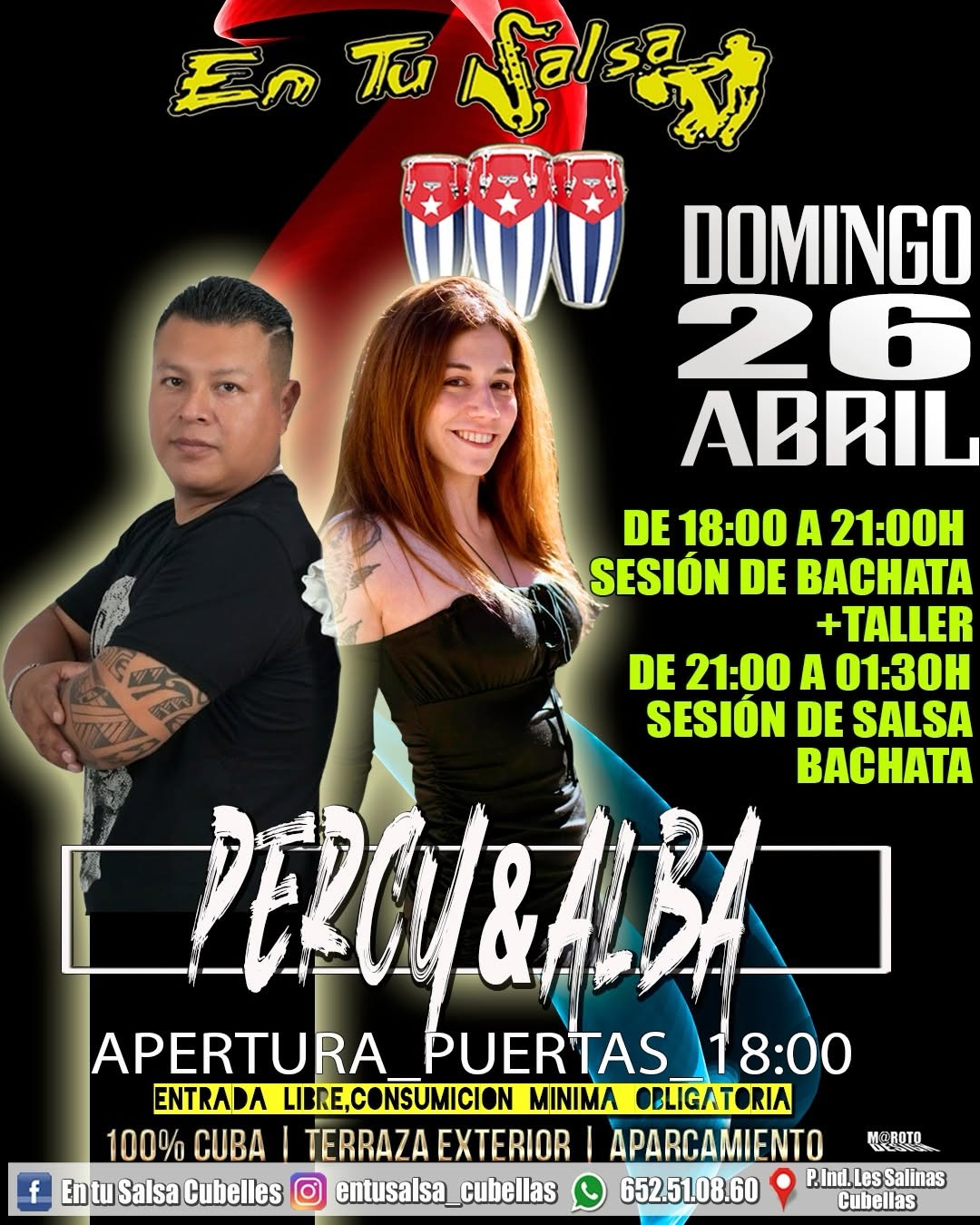 Bachata y Salsa con Percy & Alba