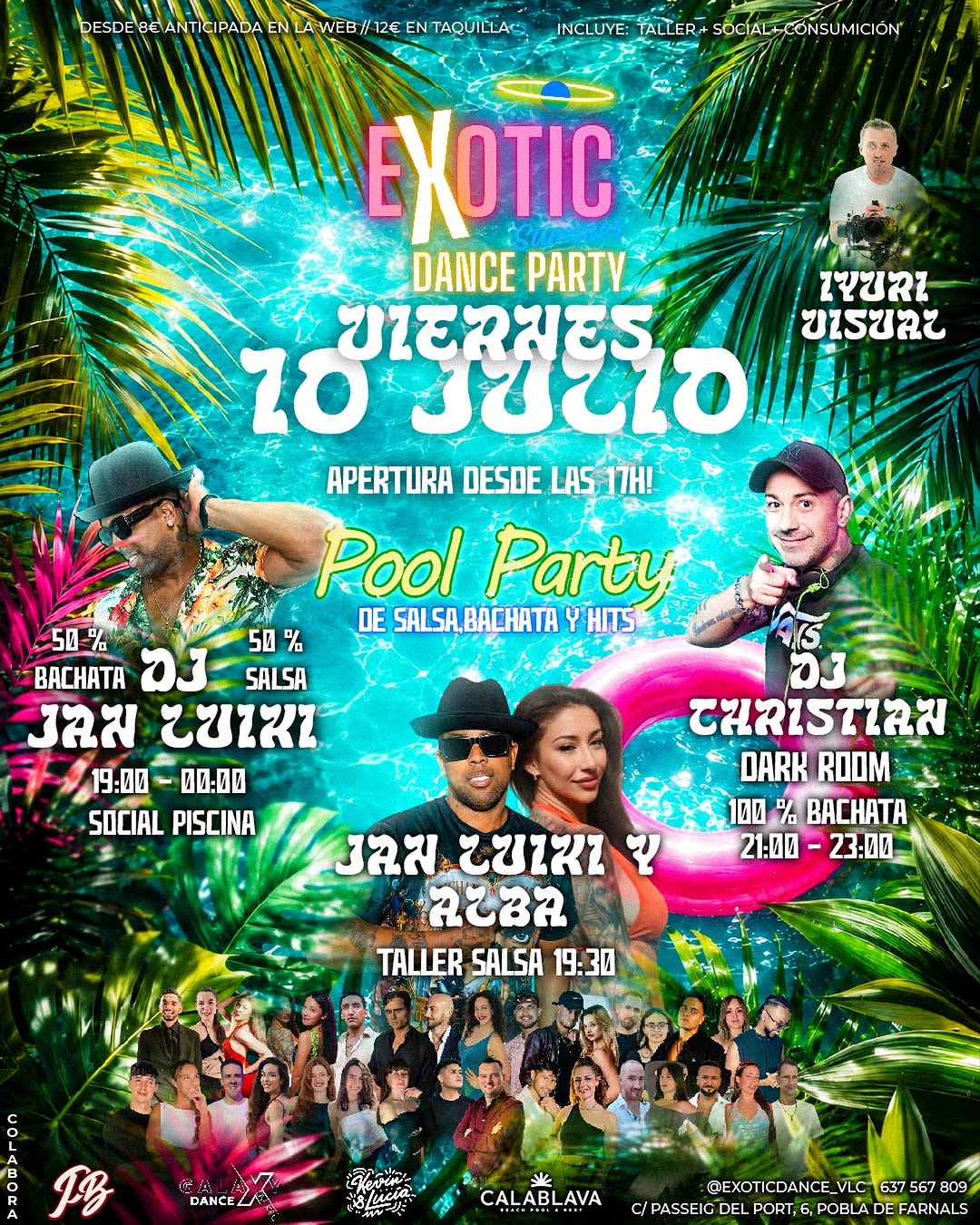 Fiesta Exotic: Pool Party de Salsa y Bachata en Galaxy Dance Valencia