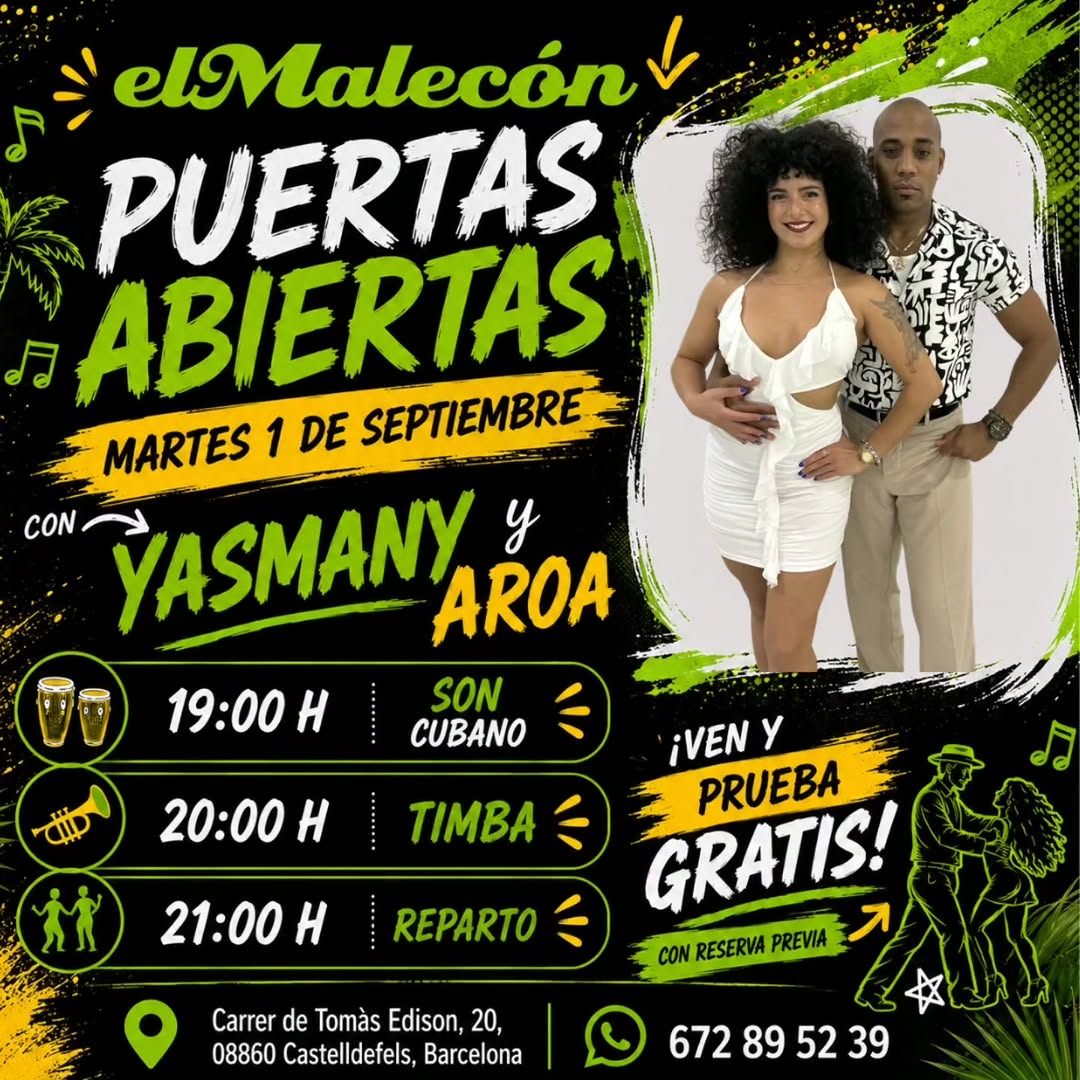 Puertas Abiertas en El Malecón con Yasmany y Aroa en El malecón de la salsa
